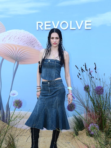 Amelia Hamlin attends REVOLVE Festival 2023, Thermal, CA - Day 1 on April 15, 2023 in Thermal, Calif...